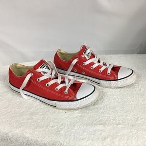 Converse All-Star Red Low Top Sneakers Size 3